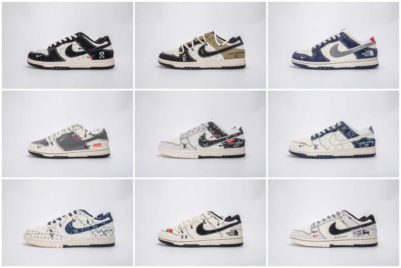 Nike sneaker inventory collage